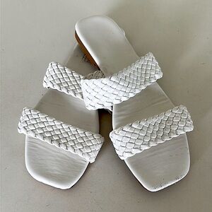 a new day White Braided Sandals